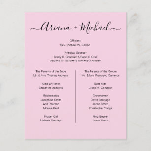 Custom Minimalist pink Black Simple bridal party 