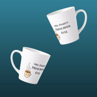 Custom Minimalist Preschool Teacher Latte Mug