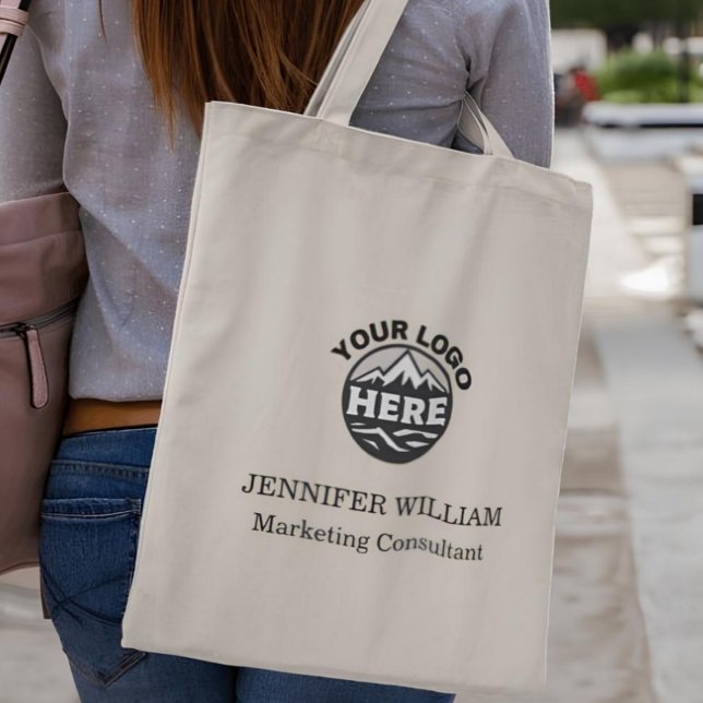 Custom  minimalist promotional Basic Business Logo Tote Bag (Creator Uploaded)