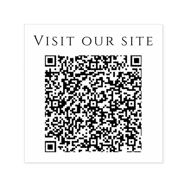 Custom Minimalist QR Code Website Business Faceboo Self-inking Stamp (Design)