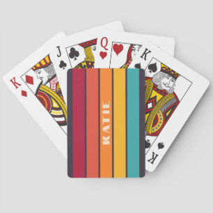 Custom Minimalist retro neutral stylish chic Playing Cards