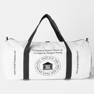 Custom Minimalist Simple Business Logo Promotional Duffle Bag