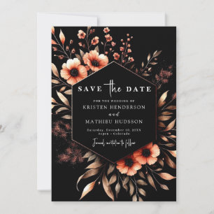 Custom Minimalist Terracotta Wedding Save The Date