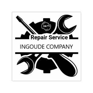 Custom Minimalist Tools Bold Car Repair Service Self-inking Stamp