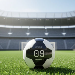 Custom Minimalist Ukrainian National Athlete Soccer Ball