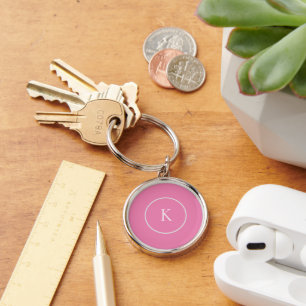 Custom minimalistic monogram key ring