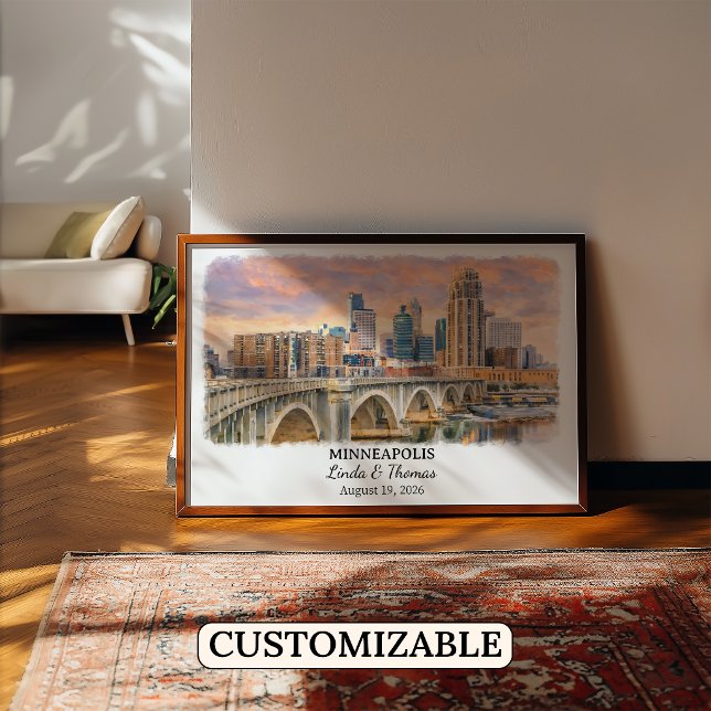 Custom Minneapolis Wall Art, Minnesota Poster (Creator Uploaded)