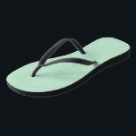 Custom Mint Green Flip Flops for Men<br><div class="desc">Step into comfort and style with these sleek mint green flip flops, designed for men who appreciate modern aesthetics and versatility. The soft yet durable material ensures all-day comfort, while the sturdy black straps provide a secure fit. The refreshing mint green colour makes these sandals a standout choice for summer...</div>