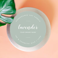 Custom mint packaging candle product label