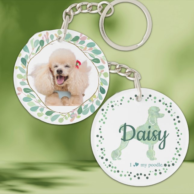 Custom mint poodle keychain Photo Personalised (Creator Uploaded)