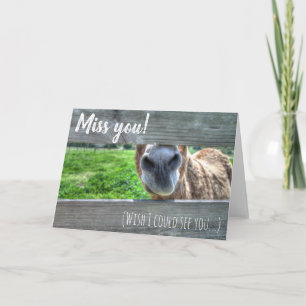 Custom Miss You Wish I Could See You Blank Card