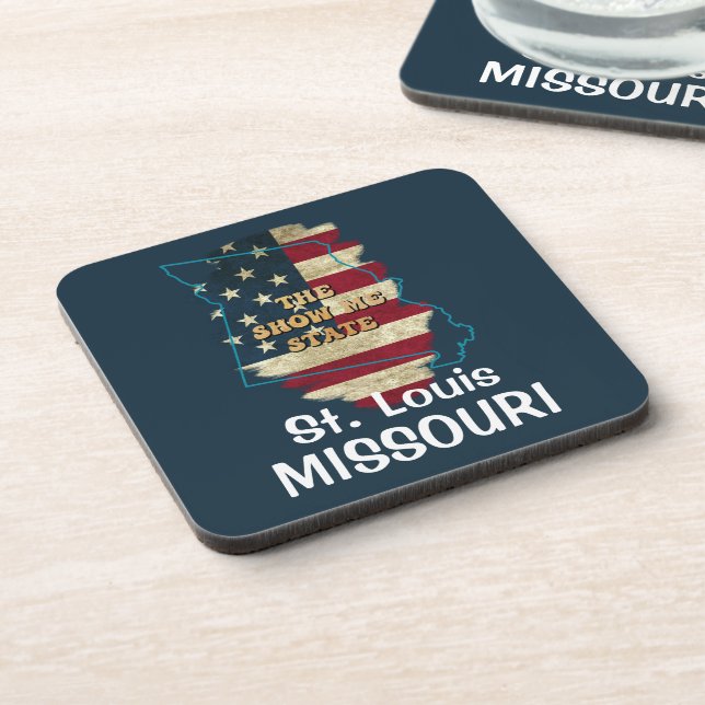 Custom Missouri State Beverage Coaster (Left Side)
