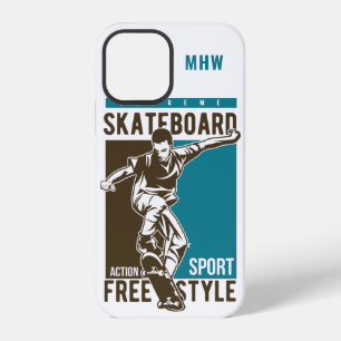 Custom mnogram Skateboarding phone cases