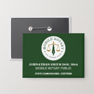 Custom Mobile Notary Legal Signing Green Gold
