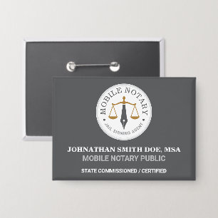 Custom Mobile Notary Legal Signing Grey Gold