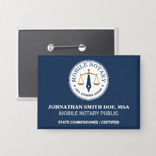 Custom Mobile Notary Legal Signing Navy Blue Gold