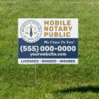 Custom Mobile Notary Legal Signing Navy Blue Gold