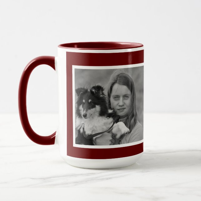 Custom Modern 2 photo collage Mug (Left)