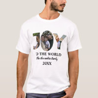 Custom modern 3 photo collage joy to the world