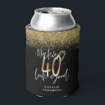 Custom modern 40th birthday black and gold chic can cooler<br><div class="desc">Chic elegant typography 40th birthday black and gold effect birthday design. Ideal birthday gift or party decor.</div>