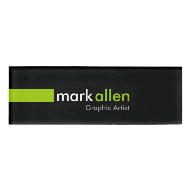 Custom Modern 519 Name Tag (Front)