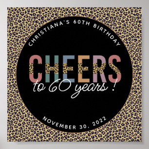 Custom Modern 60th Birthday Party Poster