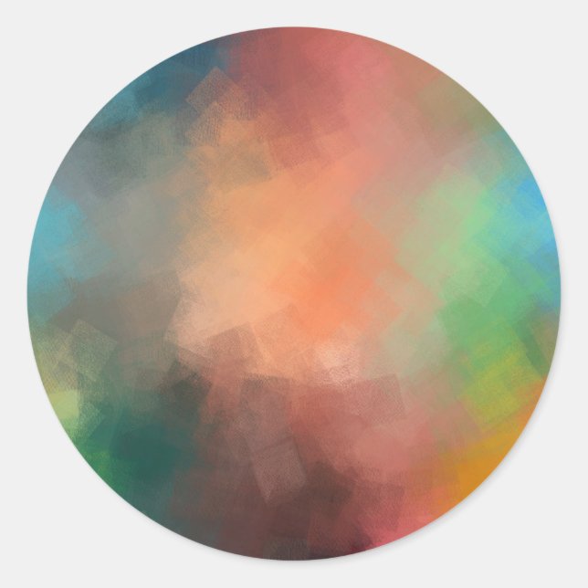 Custom Modern Abstract Art Elegant Blank Template Classic Round Sticker (Front)