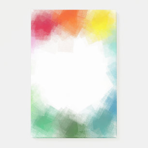 Custom Modern Abstract Art Rainbow Colours Templat Post-it Notes