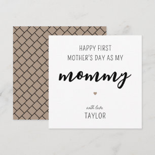 Custom Modern and Elegant First Mother's Day Card