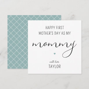 Custom Modern and Elegant First Mother's Day Card