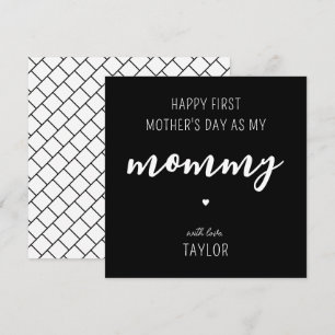 Custom Modern and Elegant First Mother's Day Card