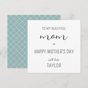 Custom Modern and Elegant Mother's Day Card