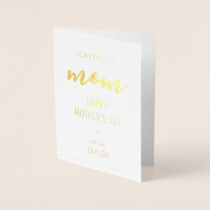 Custom Modern and Elegant Mother's Day Foil Card