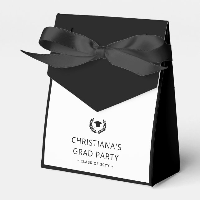 Custom Modern and Minimalist Graduation Party Favour Box (Front Side)