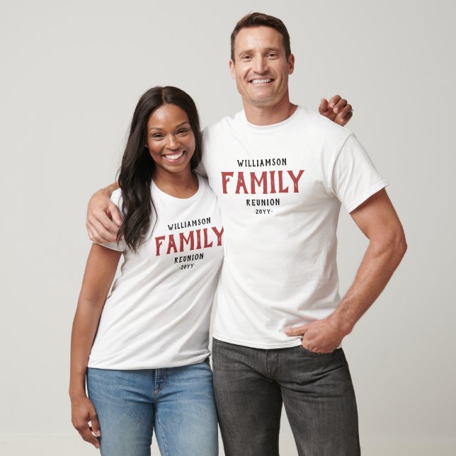 Custom Modern and Simple Family Reunion T-Shirt (Unisex)