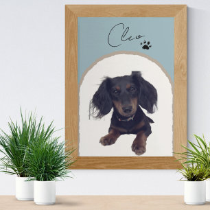 Custom Modern Arch Pet Portrait Art Print