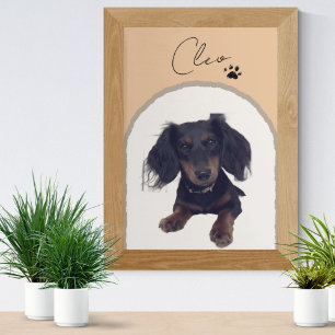 Custom Modern Arch Pet Portrait Art Print