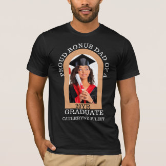 Custom Modern Arch Photo bonus dad graduation T-Shirt