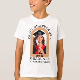 Custom Modern Arch Photo proud brother graduation T-Shirt