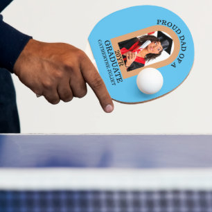 Custom Modern Arch Photo proud dad graduation Ping Pong Paddle