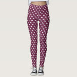Custom Modern Aussie Silhouette Pattern | Plum Leggings<br><div class="desc">These fun leggings feature an Australian Shepherd silhouette pattern in white.  Perfect for the Aussie lover (or dog lover in general) or breeder! The background color can be customized to any color you'd like (shown in Plum Purple)!</div>