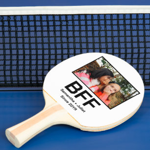 Custom modern best friend forever bff photo ping pong paddle