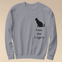 Custom Modern Black Cat Pet Lover Grey Silhouette