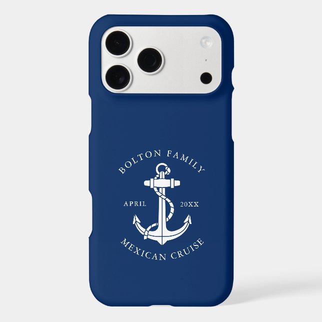 Custom Modern Boat Nautical Blue Anchor (Back)