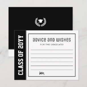 Custom Modern Bold Graduation Advice & Wishes Card
