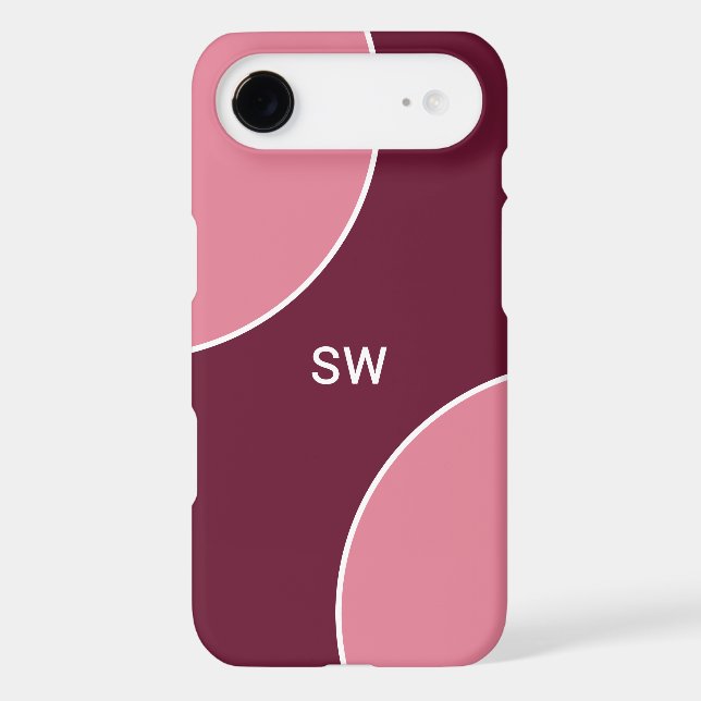 Custom Modern Bordeaux Pink Minimalist (Back)