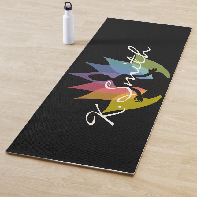 Custom Modern Buddha Silhouette Yoga Mat (In Situ)