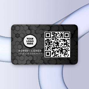 Custom Modern Business Card with Logo & QR Code