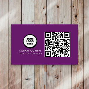 Custom Modern Business Card with Logo & QR Code