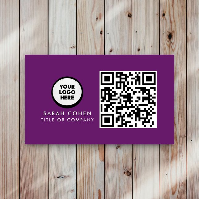 Custom Modern Business Card with Logo & QR Code  (Creator Uploaded)